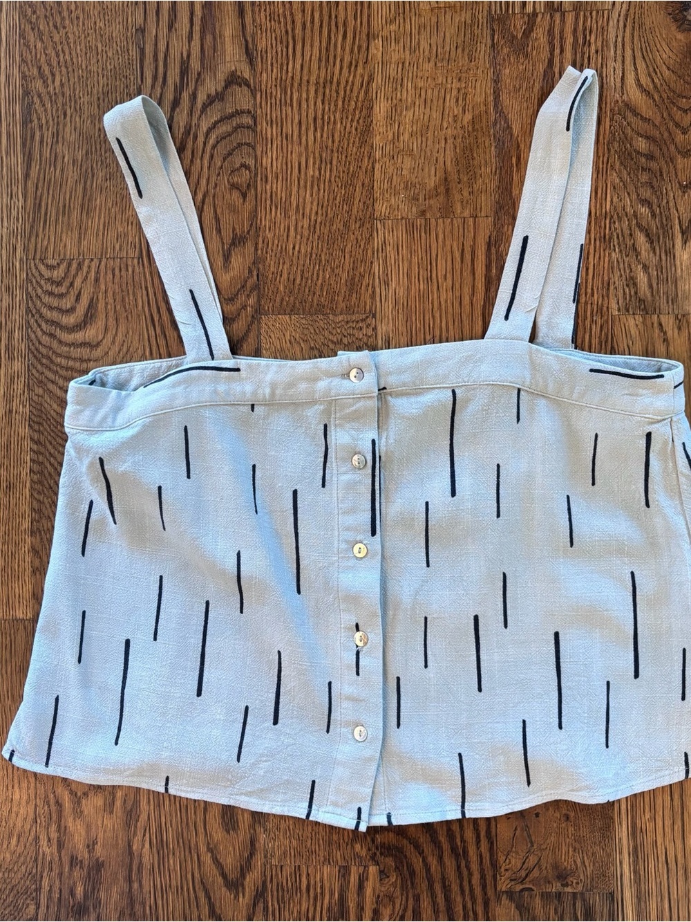 Pants Store Gray Abstract Print Cropped Tank Top Size Medium | NWOT
